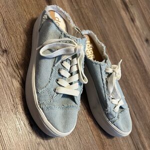 Dolce Vita Blue Canvas Jean Slip On Shoes Size 6